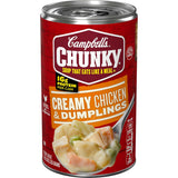 Campbell's Chunky Soup, Creamy Chicken and Dumplings – Quick Microwavable Lunch for Office and Remote Workdays