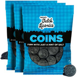 Gustaf's Salted Dutch Licorice Coins - 3 Pack of 5.2oz Bags - Mindful After-Dinner Treat, Vegan Salty Black Licorice for Tea or Coffee Pairing