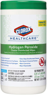 Clorox Healthcare Hydrogen Peroxide Disinfectant Wipes – Fragrance-Free Surface Sanitizer for NICU and Isolation Rooms