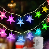 Brightown Flameless Star Fairy Lights 33ft – Smoke Free Candle Alternative with Auto Shutoff Timer, Safe Bedroom and Nursery Night Light