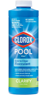 Clorox Pool&Spa Pool Water Clarifier Flocculant – Outdoor Post-Storm Cleanup, Sinks Leaves and Silt to Floor
