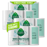 Seventh Generation Toilet Paper – Low-Flow Compatible Recycled Tissue for Travel Trailer Bathrooms, 24 Rolls