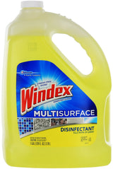 Windex Disinfectant Multisurface Refill – One-Bottle Streak-Free Cleaner to Replace Cluttered Cabinets, 1 Gallon Citrus