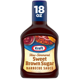 Kraft Sweet Brown Sugar Slow-Simmered Barbecue Sauce, 18 oz Squeeze Bottle for Grilling and Tailgating