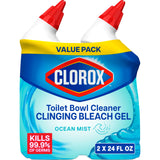 Clorox Toilet Bowl Cleaner with Bleach – 99.9% Germ Kill for Bathrooms Used by Children