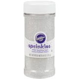 Wilton Sugar Sprinkles 8oz White – Non-Toxic Sparkling Crystals for Kids' Birthday Cupcakes and Family Baking