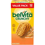 belVita Breakfast Biscuits Golden Oat, Value Pack of 12 — Steady-Energy Morning Fuel for Commute and Office Desk