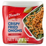 French's Crispy Fried Onions – Resealable Jar of Crispy Topping for Salads, Sandwiches, and Sides, 6 oz