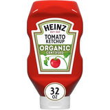 Heinz Organic Tomato Ketchup for Backyard Cookouts, 32 oz Squeeze Bottle for Burgers, Hot Dogs and Grilled Meats