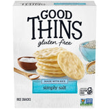 Good Thins Simply Salt Rice Snacks Gluten Free Crackers for Streamlined Pantry, Simply Salted Versatile Everyday Cracker