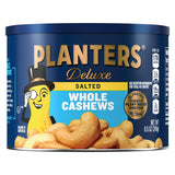 PLANTERS Salted Roasted Cashews – Gym Bag Snack for Active Wellness Routines, Resealable Canister