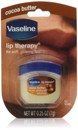 Vaseline Lip Therapy Cocoa Butter 6-Pack – Clean and Simple Mini Lip Balm for Uncluttered Vanities, Effortless Hydration