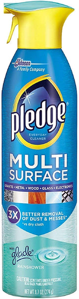 Pledge Family-Safe Surface Cleaner Rainshower Scent for Sealed Granite Counters and Wood Around Curious Hands