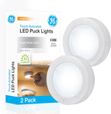 GE Wireless LED Tap-Light – Clean-Lines Battery Puck for Uncluttered Closet and Shelf Lighting