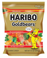 HARIBO Goldbears Gummi Candy – Lunchbox Treat and After-School Snack for Kids, 10 oz Resealable Bag