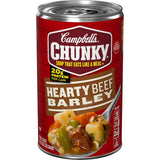Campbell's Chunky Hearty Beef and Barley Soup, 18.8 Oz Can – Quick Desk Lunch for Busy Work-From-Home Days