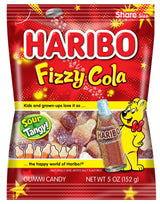Haribo Fizzy Cola Gummy Candy – Road Trip Snack for the Car Cupholder, 5 oz Bag