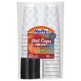 Hefty Insulated Paper Coffee Cups – Camping and Road Trip Hot Drink Cups for Families, 16 oz, 20 Count