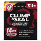 ARM & Hammer Clump & Seal Slide Platinum Multi-Cat Litter for Busy Apartment Dwellers, Non-Stick EZ Clean Saves 10+ Minutes Per Change