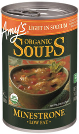 Amy's Organic Light in Sodium Minestrone – 2-Minute Ready-to-Heat Work Lunch for Busy Professionals, 14.1 oz
