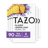 TAZO Glazed Lemon Loaf Herbal Tea – Mid-Afternoon Office Break Brew That Won't Disrupt Sleep, 90 Bags