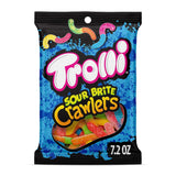 Trolli Sour Brite Crawlers Gummy Worms – Kids Candy for School Lunchboxes and Playdate Sharing, 7.2 oz Peg Bag