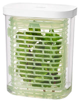 OXO Good Grips GreenSaver Produce Keeper – Large, Neutral White Fridge Organizer for Clutter-Free Counters