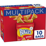 Bugles Original Crispy Corn Snacks – Single-Serve Bags for Road Trips, Picnics, and Camping Adventures, 10 Ct