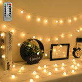 ZIMINGU LED Globe String Lights – 19.7ft Mini Fairy Lights for Boho Bedroom and Reading Nook Decor, Warm White USB Plug In