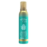 OGX Locking + Coconut Curls Mousse – Mindful Curly Hair Styling Cream for Damp Hair Definition, 7.9 Ounce