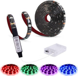 Luminique Battery LED Strip Lights – Safe Touchable Kids Room and Nursery Night Light, 20 Colors