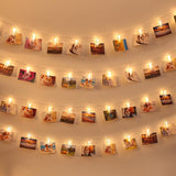 AOSTAR Minimalist Photo Clip String Lights – Clean Warm White Display, 10FT Uncluttered LED Line