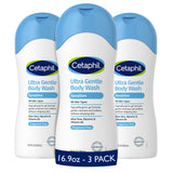 Cetaphil Ultra Gentle Body Wash – Dry Skin Self Care for Mindful Bath Time, Aloe Vera and Vitamin B5 Body Cleanser Pack of 3