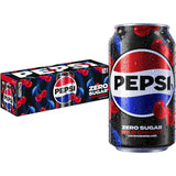 Pepsi Zero Sugar Wild Cherry Cola 12-Pack Cans – Guilt-Free Soda Choice for Calorie-Conscious Home Kitchens