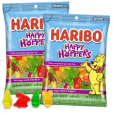 Haribo Happy Hoppers Gummi Candy 4 oz 2 Pack – Portable Chewy Snack for Road Trips and Travel