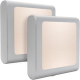 MAZ-TEK Plug in Night Light with Stepless Dimmer – Calm Wind Down Light for Bedtime Routine and Bath Time, Warm White Glow, 2 Pack