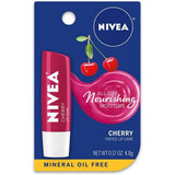 NIVEA 3-in-1 Lip Care Stick – Bedtime Wind-Down Ritual with Vitamins C and E, Subtle Burgundy Tint