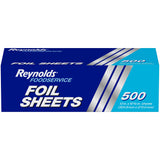 Reynolds Foodservice Pre-Cut Foil Sheets – Streamlines Grab-and-Go Lunch Packing for Working Parents, 12 x 10.75 Inches, 500 Ct