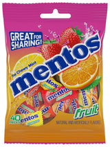 Mentos Chewy Mint Candy Fruit Rolls – Travel-Friendly Individually Wrapped Mints for Road Trips, Hiking Packs, and Camping Snacks