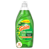 Gain Ultra Dish Soap Original 38 oz for Calming Kitchen Self-Care, Pleasant Aroma for Mindful Cleanup Routines
