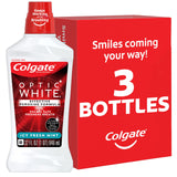 Colgate Optic White Mouthwash – Quick Post-Meeting Whitening Rinse for the Office Bathroom