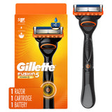 Gillette Fusion5 Power Razor for Men – Travel-Ready Battery Shaver for Hotel and Gym Bag Use
