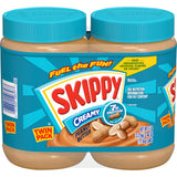 SKIPPY Creamy Peanut Butter – Lunchbox Staple for School-Age Kids, 2 Pack of 40 oz Jars