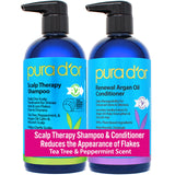 PURA D'OR Scalp Therapy Shampoo & Conditioner Bundle — Relaxing Valentine's Day Gift for Her