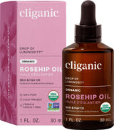 Cliganic Organic Rosehip Seed Oil for Face, Thoughtful Birthday Gift for Her & Clean Beauty Lover
