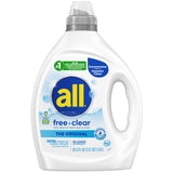 all free clear Concentrated Laundry Detergent for Sensitive Skin – Unscented Single Bottle 110 Loads, Designed for a Streamlined Laundry Closet