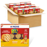 RITZ Cheese Sandwich Crackers – Office Desk Drawer Snack Pack for Quick Work Breaks, 48 Single-Serve Boxes