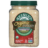 RiceSelect Organic Texmati Brown Basmati Rice – Family-Friendly Whole Grain for Kid Lunch Bowls and Dinner Sides, 32 oz Jar