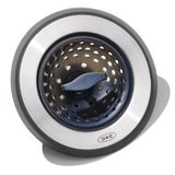 OXO Good Grips 2-in-1 Sink Strainer Stopper – Neutral-Toned Strainer and Stopper for Intentional Home Kitchens