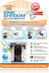 SinkShroom Chrome Edition - Polished Finish Hair Catcher for Designer Bathrooms Seeking Sleek Drain Hardware